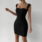 Sexy Night Shop Short Skirt Sleeveless Knitted Hip Camisole Casual Dress